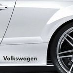 Volkwagen Yapıştırma Marşpiyel Yazısı Sticker 2 Adet