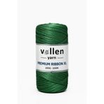 vollen yarn Premium 200gr /4mmpolyester Ribbon Ip,makrome Ipi,çanta Ipi,bileklik Ipi,hobi Ipi,supla Ipi, Yeşil