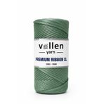 vollen yarn Premium 200gr/4mm Polyester Ribbon Ip,makrome Ipi,çanta Ipi,hobi Ipi,supla Ipi,su Yeşili