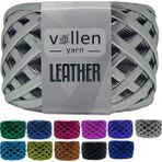 Vollen Yarn Premium Deri Ip Metalik Ip Çanta Ipi,parlak Penye İP.120 Gram - Gümüş Gri