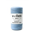 vollen yarn Taranan Makrome Ipi, 3mm Tek Büküm,makrome Örgü Ipi, Taranabilir Pamuk Makrome, Bebe Mavi