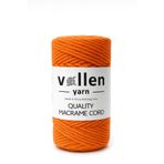 vollen yarn Taranan Makrome Ipi, 3mm Tek Büküm,Makrome Örgü İpi, Taranabilir Pamuk Makrome