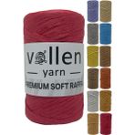 Vollen Yarn Yumuşak Rafya Ip, Doğal Rafya Ipi, Ayna Ipi, Canta Ipi , Supla, Şapka ve Orgu Ipi - Kırmızı