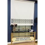 Volper Mekanik LZR305 İthal Mat Kalın Kumaşlı Lazer Kesim Stor Perde (Kırık Beyaz) - 200 x 200 cm
