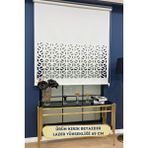 Volper Mekanik LZR50 İthal Mat Kalın Kumaşlı Lazer Kesim Stor Perde (Kırık Beyaz) - 200 x 260 cm