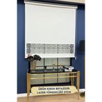 VOLPER MEKANİK VOLPER LZR301 İthal Mat Kalın Kumaşlı Lazer Kesim Stor Perde ( Kırık Beyaz )