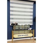 Volper Mekanik Vp 905 Geniş Pliseli Zebra ve Stor Perde Etek Dilimli (Kırık Beyaz) - 110 x 200 cm