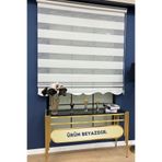 VOLPER MEKANİK Vp905 Geniş Pliseli Beyaz Etek Dilimli Stor Zebra Perde