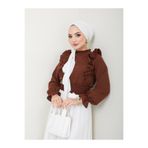 VOLT CLOTHİNG Kadın Ayrobin Fırfırlı Bluz