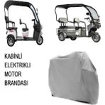 Volta Vm5 Neo Kabinli 3 Tekerlekli Su Geçirmez Motosıklet Brandası - Gri