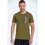 Voltaj Ramon Baskılı Erkek Tişört Haki - 2XL