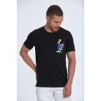 Voltaj Ramon Baskılı Erkek Tişört Siyah - 2XL
