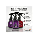VOLTEX Lastik Parlatıcı - Demir Tozu Temizleyici ve Hızlı Cila Oto Bakım Set