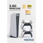Voltico 2.4G Kablosuz Oyun Konsolu Seti – 2 Gamepad, 8K Ultra HD, HDR, 3D Oyun Desteği