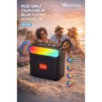 Voltico Rgb Işıklı Taşınabilir Bluetooth Hoparlör - siyah