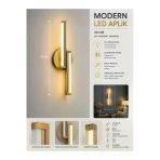 VOLTMARKET 2 ADET Pilli Modern LED Duvar Apliği 30cm - Eskitme Renkli | GÜN IŞIĞI Işık Seçeneği