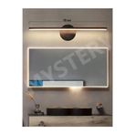 VOLTMARKET Siyah Banyo Duvar Ayna Tablo Koridor Cafe Hotel Aydınlatması Led Flüt Aplik Günışığı