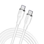 VOLTME 100W Çift USB C Kablosu, USB 2.0 E-Marker Tip C Kablo, MacBook Pro, iPad Pro, iPad Air 4/5, iPhone 14 Pro Max, Galaxy S21, Piksel, Anahtar (Beyaz) için 6 ft Şarj Kablosu