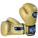 Voltran Classic Hakiki Deri Muay Thai ve Boks Eldiveni Altın Sarısı (12 oz)