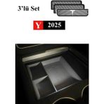 Voltrex Design Tesla Model Y Juniper Arka Havalandırmalar Için Koruma Kapakları - 3'lü Set ve Orta Konsol Düzenleyici