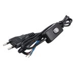 VoltShine Kablolu şalter 2 x 0,75 mm², uzunluk 1,5 m, zarif siyah Her odada güvenli ve fonksiyonel elektrik tesisatı için idealdir.