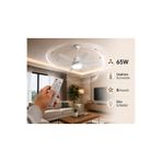Volttrend Lodos Fan LED 62W Kumandalı Işıklı Vantilatör Tavana Monteli CT-1154