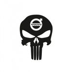 Volvo Kuru Kafa Punisher Araba Sticker Yapıştırma
