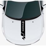Volvo S40 Için Uyumlu Aksesuar Oto Kaput Şerit Sticker - Siyah - Standart