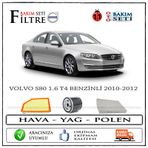 Volvo S80 1.6 T4 Benzinli Filtre Bakım Seti 2010-2012