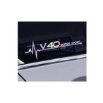 Volvo V40 Yan Cam Sticker Oto Kapı 20 Cm X 7 Cm Holo-Chroma