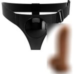 Vomentrend 20 cm Belden Bağlamalı Içi Dolu Strapon Melez Penis