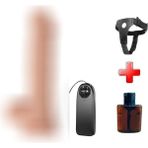 Vomentrend Belden Bağlamalı 26 cm Titreşimli Gerçekçi Kalın Vibratör Penis