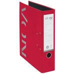 Von 5'li paket klasör A4,%100 geri dönüşümlü karton, 80 mm sırt genişliği, Leitz, 600 yaprak için, tam renkli, mavi melek ve FSC sertifikalı, okul, üniversite ve ev için, kırmızı, 10570025