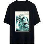 Von Labas Chrıstopher Nolan Interstellar Unısex Oversıze Pamuklu Penye Tshırt - Siyah - XL