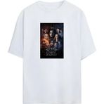 Von Labas Game Of Thrones Tasarımlı Unısex Oversıze Pamuklu Tshırt - Beyaz - XL