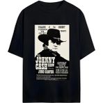 Von Labas Johnny Cash Unısex Tshırt - Siyah