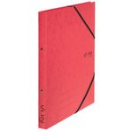 VON Leitz halkalı klasör A4, karton, 2 halkalı ve lastik bantlı kilitli, 25 mm arka genişlik, 140 yaprak için, halka mekanizması, okul, üniversite ve ev için, 5 adet, kırmızı, 30120025