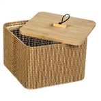 VonaHome Bambu Kutu Organizer/saklama Kutusu Kare - Hediyelik 12x12x8 Cm
