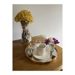 VonaHome Yuvarlak Kahve Sunum Tepsisi/Tabağı Aynalı- Altın Renkli Metal - Ø25cm
