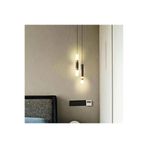 Vonalight 2'li Siyah & Bronz,Yatakbaşı,Banyo,Boru Sarkıt,lamba,led Aydınlatma,dekoratif 3000K Işık