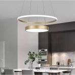 Vonalight Modern LED Dekoratif Halka Sarkıt Avize Q.60+40CM 3000K Bronz - Altın - 1
