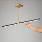 Vonalight Modern LED Dekoratif Sarkıt Lineer Avize 120CM Bronz 3000K - Siyah