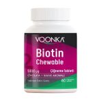 Vonka Voonka Biotin 5000 Mcg 60 Çiğneme Tableti - Dezenfektan Hediyeli (%72 Alkol)