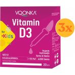 Vonka Voonka Vitamin D3 400 IU Kids Çocuklar İçin Sprey 20 ml - 3 Adet (Toplam 60 ml) - Dezenfektan Hediyeli (%72 Alkol)