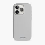 Vonmahlen iPhone 15 Pro Açık Gri Manyetik Silikon Kılıf