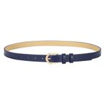 VONMELLI Kadın deri kemer ince bel kemeri kadınlar için moda kot elbise kemer kadın altın tokalı, Mavi, XL：Passend für Taillenumfang 109-117cm