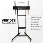 Vontech V5510TS 55-100'' Tekerlekli Ayaklı TV Fuar Standı