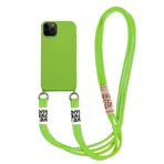 VooDirop Cep telefonu zinciri, cep telefonu kılıfı, Apple iPhone XR ile uyumlu, naylon omuz askısı, yumuşak silikon, TPU kılıf, kordonlu, asmak için, koruyucu kılıf, havalı ve şık bant (parlak yeşil)