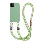 VooDirop Cep telefonu zinciri, cep telefonu kılıfı, Apple iPhone XS Max ile uyumlu, naylon, omuz askısı, yumuşak silikon, TPU kapak, asmak için kordonlu, koruyucu kılıf, havalı şık bant (açık yeşil)