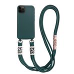VooDirop Cep telefonu zinciri, cep telefonu kılıfı, Apple iPhone XS Max ile uyumlu, naylon, omuz askısı, yumuşak silikon, TPU kapak, asmak için kordonlu, koruyucu kılıf, havalı şık bant (çam iğneleri, yeşil)